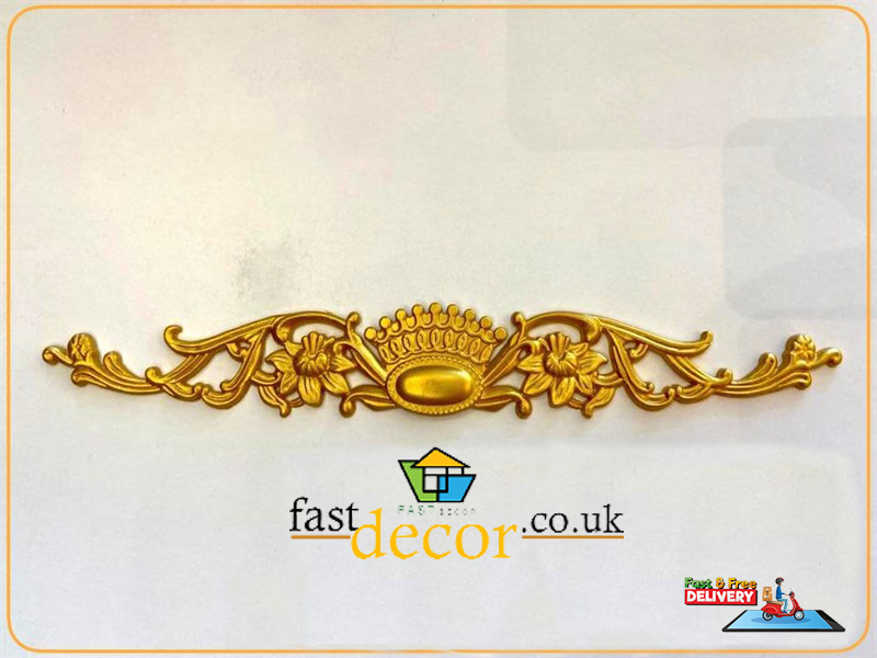 PALACE DOOR CROWN MOTIF - POLYSTYRENE - GOLDEN 34*5cm - DGM35-A