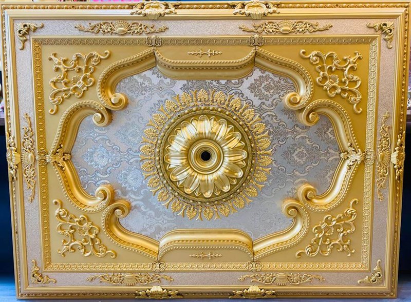 PALACE CEILING ROSE - POLYSTYRENE - RECTANGULAR -  DD120160-A ELEGANCE GOLD 120*160cm