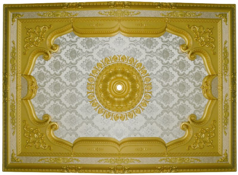 PALACE CEILING ROSE - POLYSTYRENE - RECTANGULAR -  DD140200-A - ELEGANCE GOLD 140*200cm