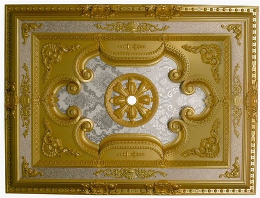 PALACE CEILING ROSE - POLYSTYRENE - RECTANGULAR - DD90120-A - GOLD 90*120cm