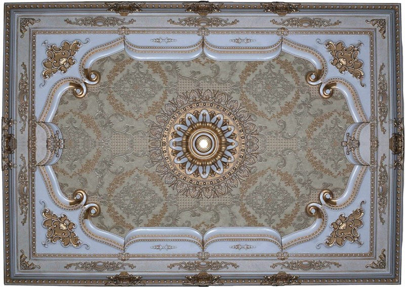 PALACE CEILING ROSE - POLYSTYRENE - RECTANGULAR - DD140200-P - ELEGANCE PATINA 140*200cm