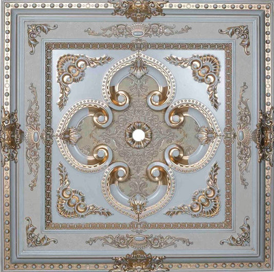 PALACE CEILING ROSE - POLYSTYRENE - SQUARE - DK90-P- PATINA 90*90cm